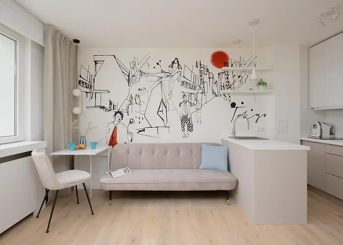 Daire Unique For Remote Work In Center With View By Renters Varşova